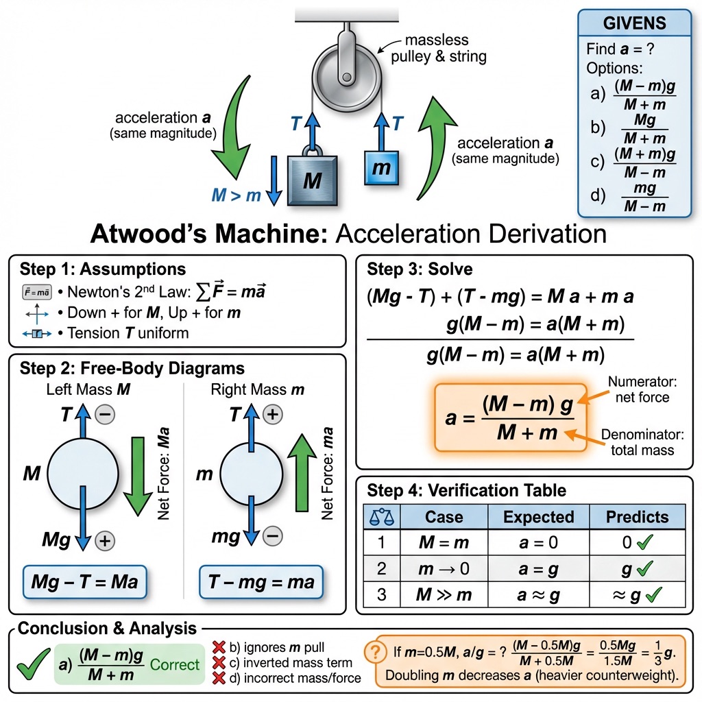 Free-body diagram derivation visualization